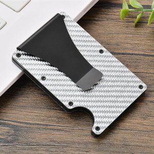 2024 Carbon Fiber Slim Wallet & Credit Card Case - RFID Metal Wallet